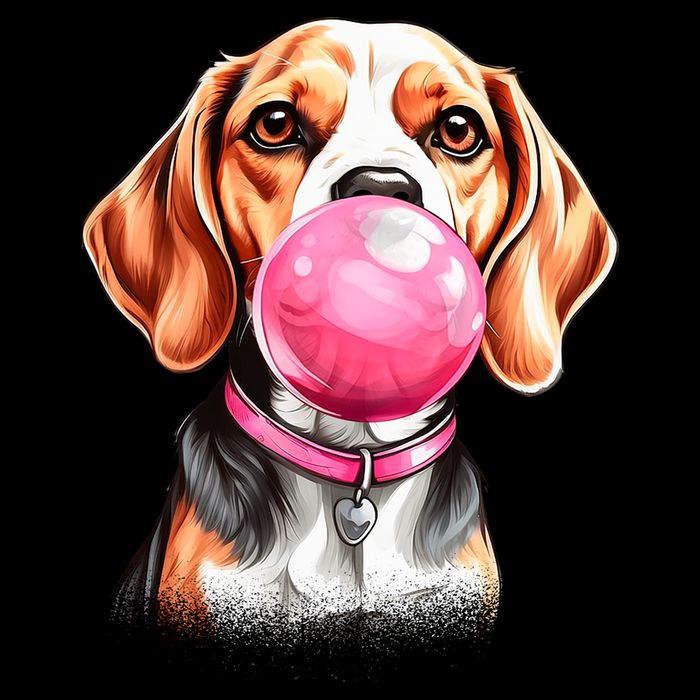 Beagle Bubblegum Ladies Long Sleeve Shirt