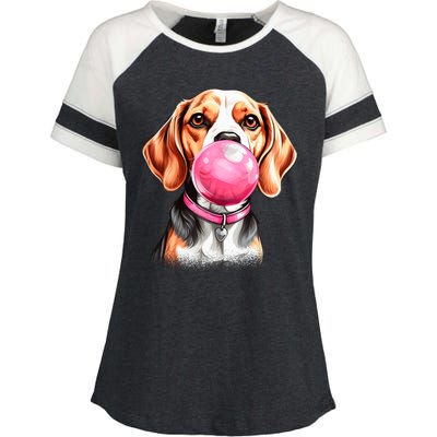 Beagle Bubblegum Enza Ladies Jersey Colorblock Tee