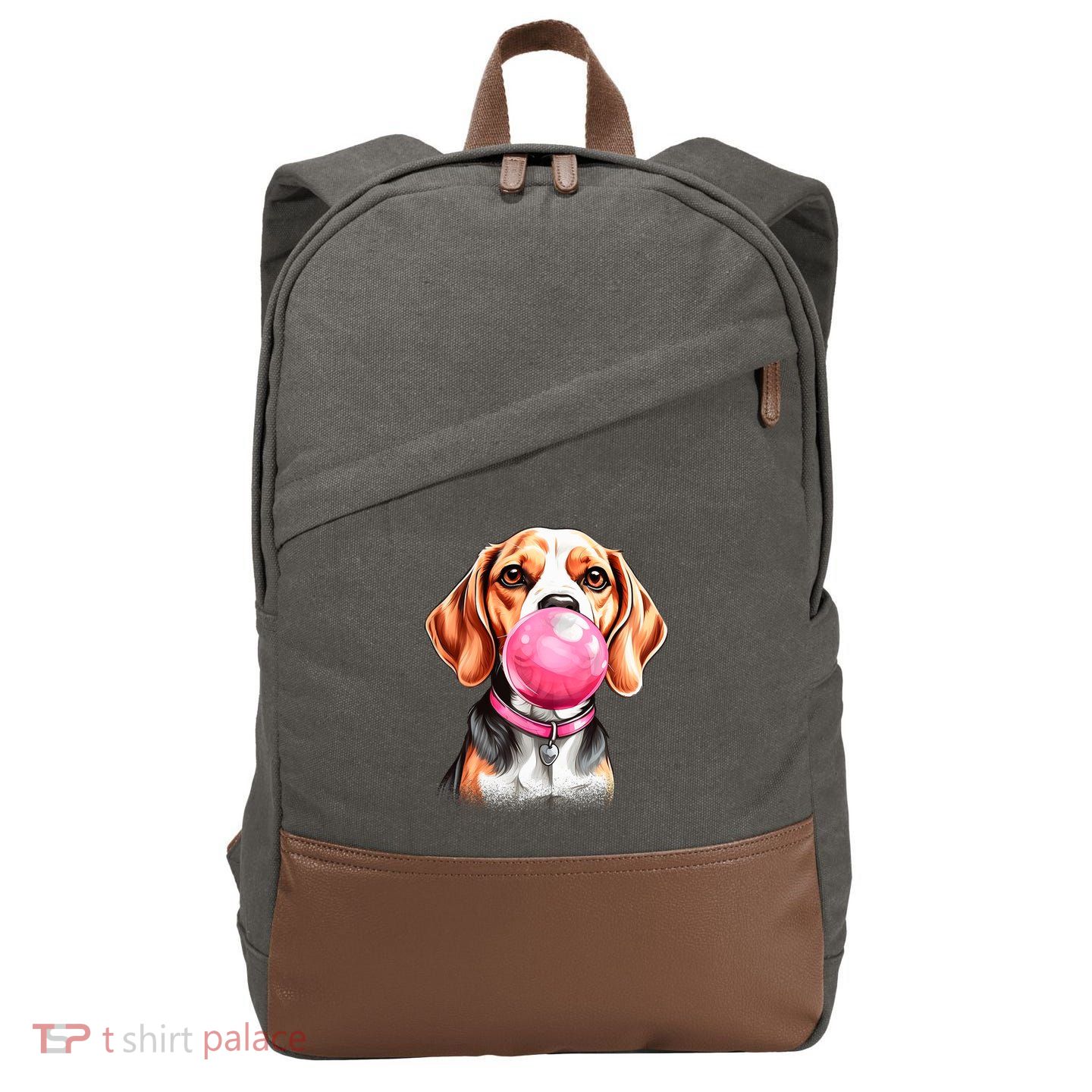 Beagle Bubblegum Cotton Canvas Backpack