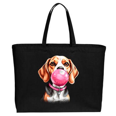 Beagle Bubblegum Cotton Canvas Jumbo Tote