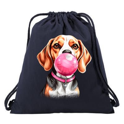 Beagle Bubblegum Drawstring Bag