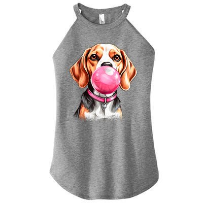 Beagle Bubblegum Women’s Perfect Tri Rocker Tank