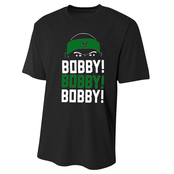 Bobby Bobby Bobby Milwaukee Basketball Performance Sprint T-Shirt