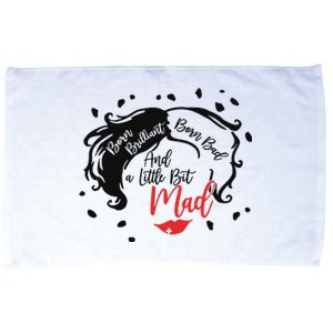 Born Brilliant Born Bad And Little Bit Mad Villainss Positivity Magic Kingdom Microfiber Hand Towel