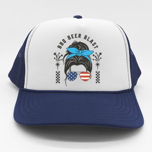 Bbq Beer Blast 4th Of July Trucker Hat