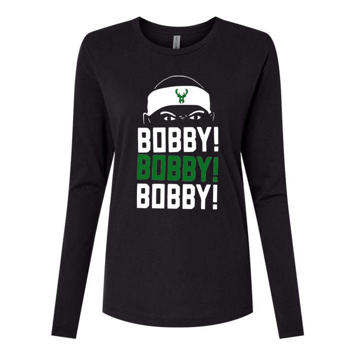 Bobby Bobby Bobby Milwaukee Basketball Womens Cotton Relaxed Long Sleeve T-Shirt