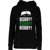 Bobby Bobby Bobby Milwaukee Basketball Womens Funnel Neck Pullover Hood