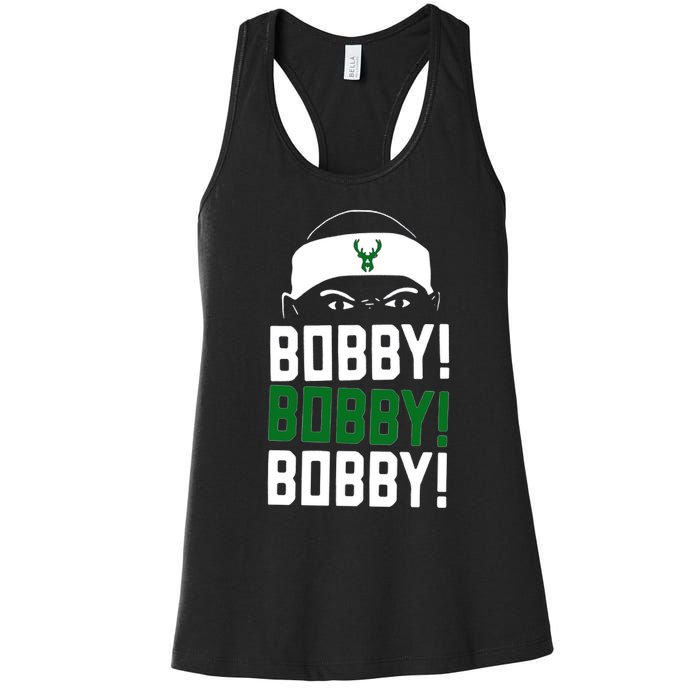 Bobby Bobby Bobby Milwaukee Basketball Women's Racerback Tank