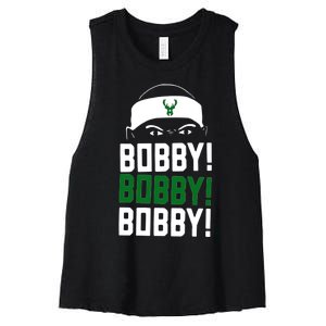 Bobby Bobby Bobby Milwaukee Basketball Women's Racerback Cropped Tank