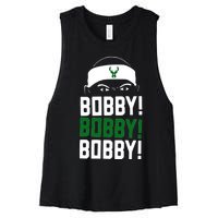 Bobby Bobby Bobby Milwaukee Basketball Women's Racerback Cropped Tank