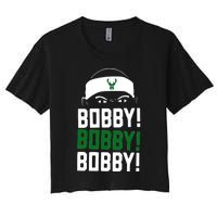 Bobby Bobby Bobby Milwaukee Basketball Women's Crop Top Tee