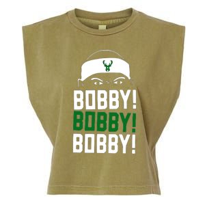 Bobby Bobby Bobby Milwaukee Basketball Garment-Dyed Women's Muscle Tee