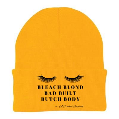 Bleach Blonde Bad Built Butch Body Knit Cap Winter Beanie