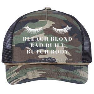 Bleach Blonde Bad Built Butch Body Retro Rope Trucker Hat Cap