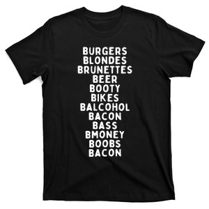 Beers Burgers Blondes T-Shirt