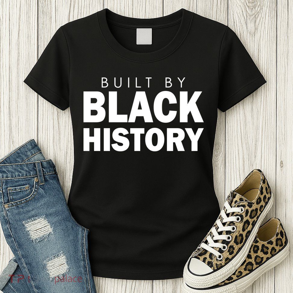 Built By Black History African American Pride Womens T-Shirt
