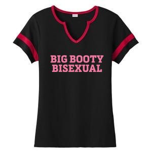 Big Booty Bisexual Funny Lgbtq Pride Month Ladies Halftime Notch Neck Tee