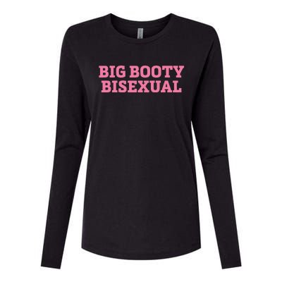 Big Booty Bisexual Funny Lgbtq Pride Month Womens Cotton Relaxed Long Sleeve T-Shirt