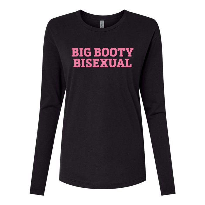 Big Booty Bisexual Funny Lgbtq Pride Month Womens Cotton Relaxed Long Sleeve T-Shirt