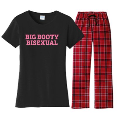 Big Booty Bisexual Funny Lgbtq Pride Month Women's Flannel Pajama Set