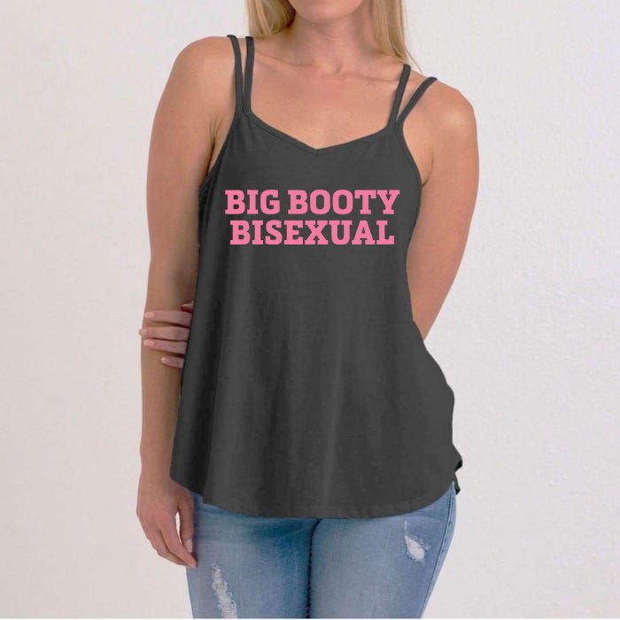 Big Booty Bisexual Funny Lgbtq Pride Month Women's Strappy Tank