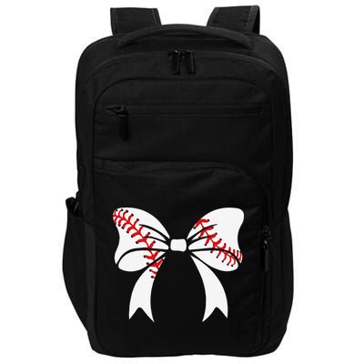 Baseball Bow Baseball Mom Mothers Day Women Baseball Mama Impact Tech Backpack