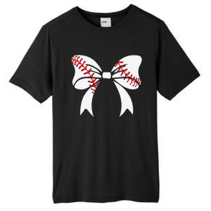 Baseball Bow Baseball Mom Mothers Day Women Baseball Mama Tall Fusion ChromaSoft Performance T-Shirt