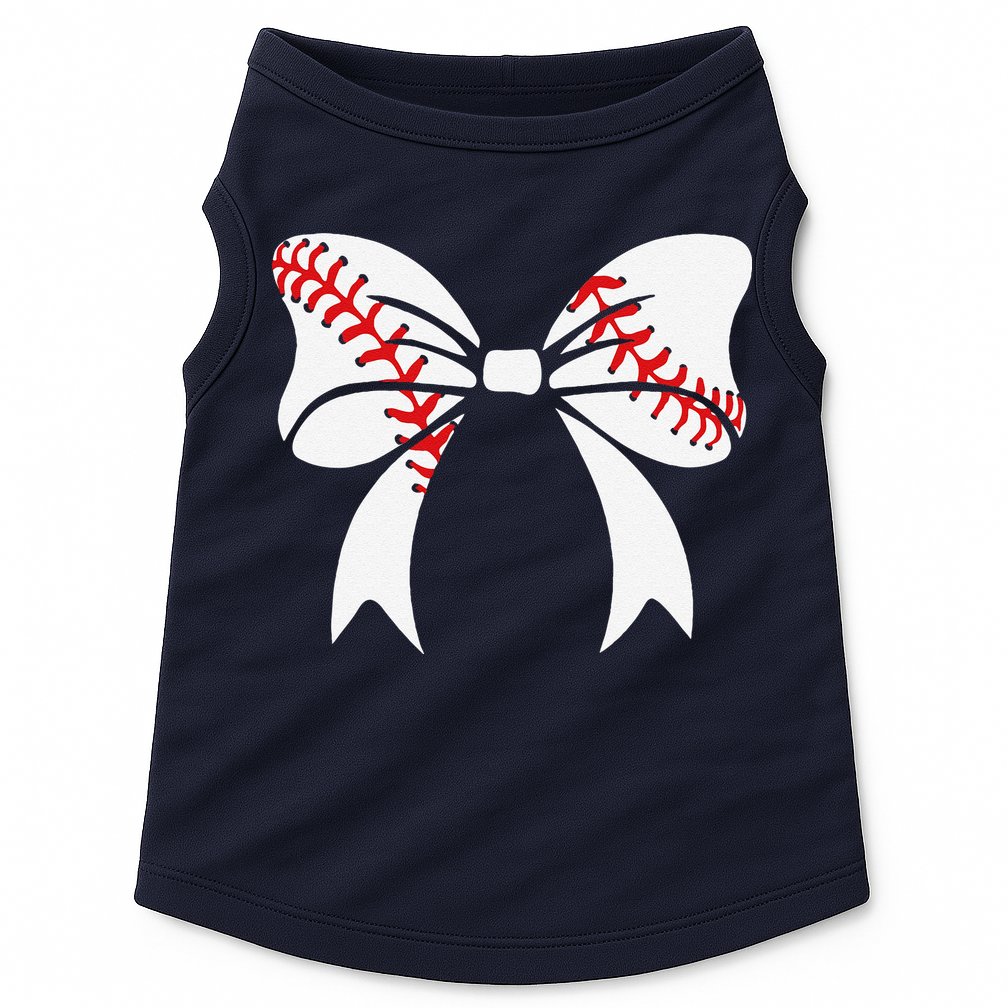 Baseball Bow Baseball Mom Mothers Day Women Baseball Mama Doggie Tank