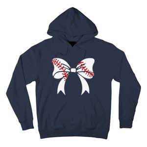 Baseball Bow Baseball Mom Mothers Day Women Baseball Mama Hoodie