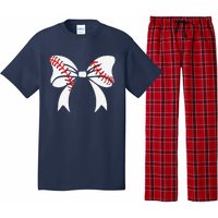 Baseball Bow Baseball Mom Mothers Day Women Baseball Mama Pajama Set