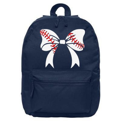 Baseball Bow Baseball Mom Mothers Day Women Baseball Mama 16 in Basic Backpack
