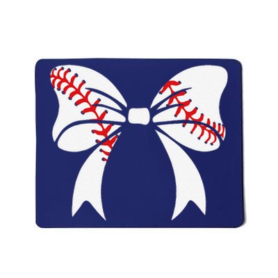 Baseball Bow Baseball Mom Mothers Day Women Baseball Mama Mousepad