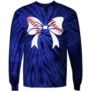 Baseball Bow Baseball Mom Mothers Day Women Baseball Mama Tie-Dye Long Sleeve Shirt