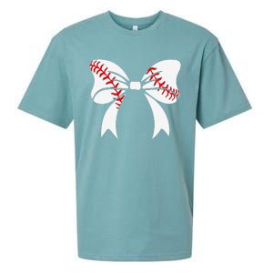 Baseball Bow Baseball Mom Mothers Day Women Baseball Mama Sueded Cloud Jersey T-Shirt