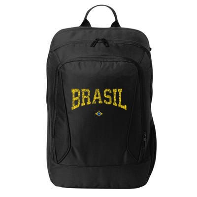 Brazil Brasil Brazilian Flag Green City Backpack