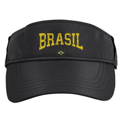 Brazil Brasil Brazilian Flag Green Adult Drive Performance Visor