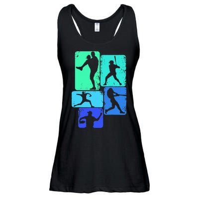 Baseball Batter Ladies Essential Flowy Tank