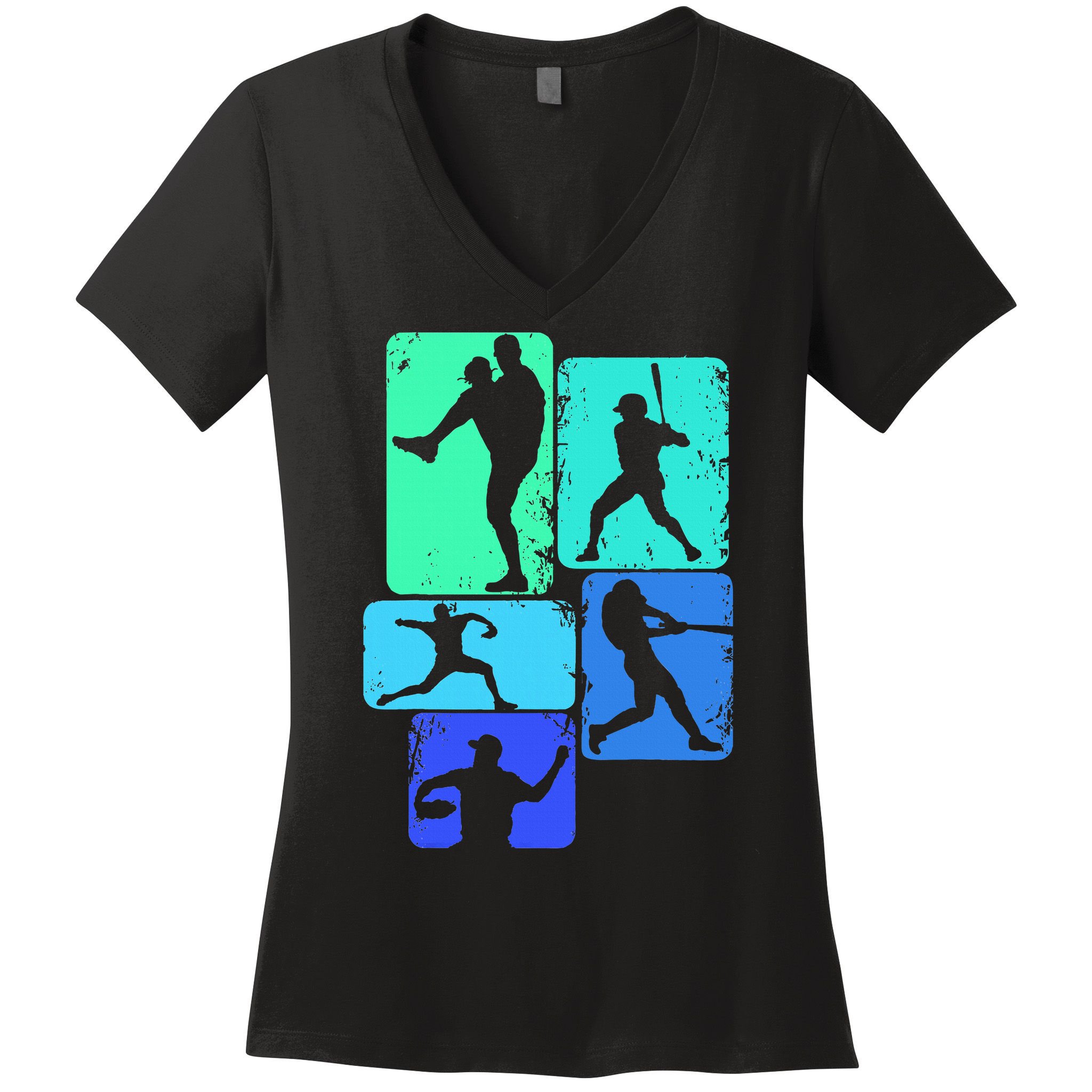 Baseball Batter Women's V-Neck T-Shirt