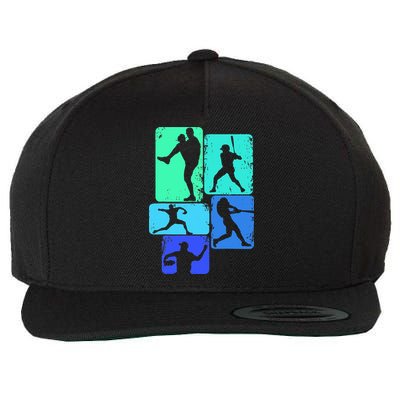 Baseball Batter Wool Snapback Cap