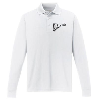 Boop Bear Performance Long Sleeve Polo