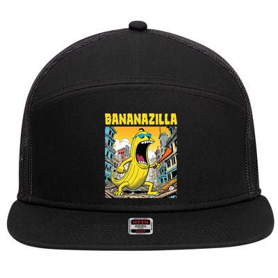 Bananazilla Banana Baseball Monster Bananas 7 Panel Mesh Trucker Snapback Hat