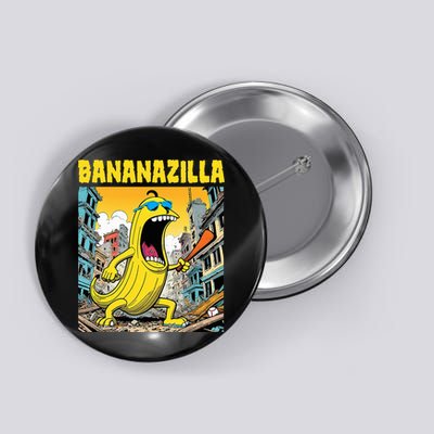 Bananazilla Banana Baseball Monster Bananas Button