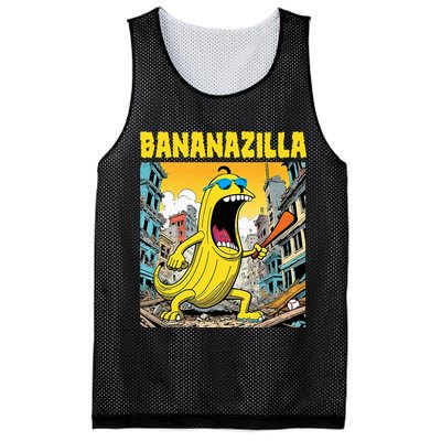 Bananazilla Banana Baseball Monster Bananas Mesh Reversible Basketball Jersey Tank