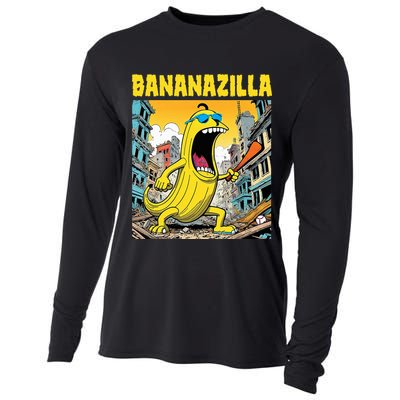 Bananazilla Banana Baseball Monster Bananas Cooling Performance Long Sleeve Crew