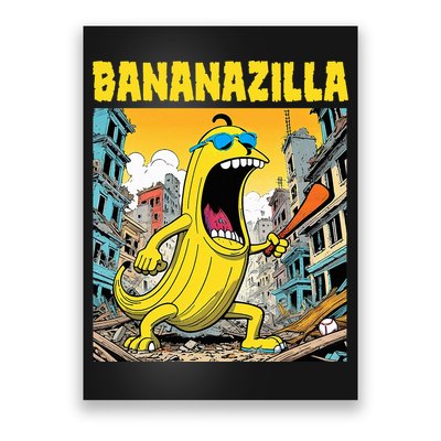 Bananazilla Banana Baseball Monster Bananas Poster