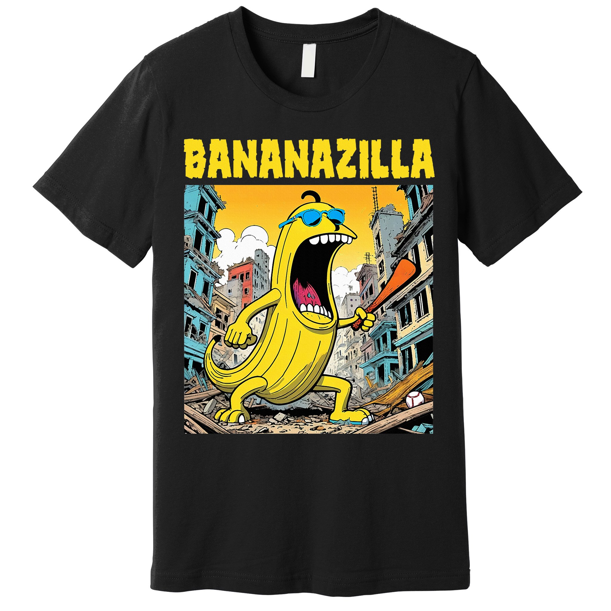 Bananazilla Banana Baseball Monster Bananas Premium T-Shirt