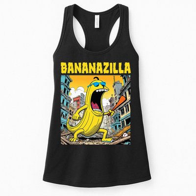 Bananazilla Banana Baseball Monster Bananas Womens Tank Top