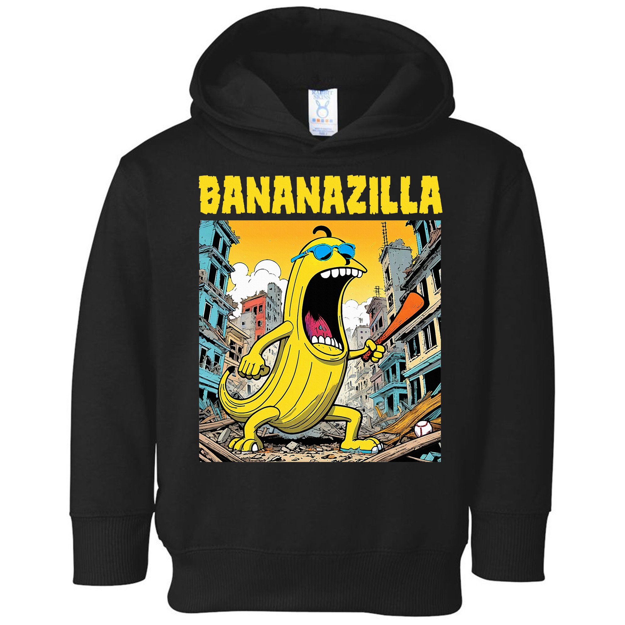 Bananazilla Banana Baseball Monster Bananas Toddler Hoodie
