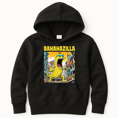 Bananazilla Banana Baseball Monster Bananas Kids Hoodie