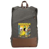 Bananazilla Banana Baseball Monster Bananas Cotton Canvas Backpack